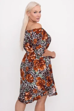 Włoski Sukienka w kwiaty VOMI Wzór 4