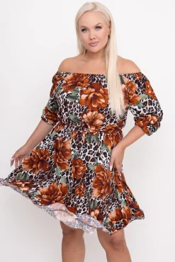 Włoski Sukienka w kwiaty VOMI Wzór 4