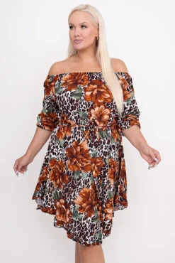 Włoski Sukienka w kwiaty VOMI Wzór 4