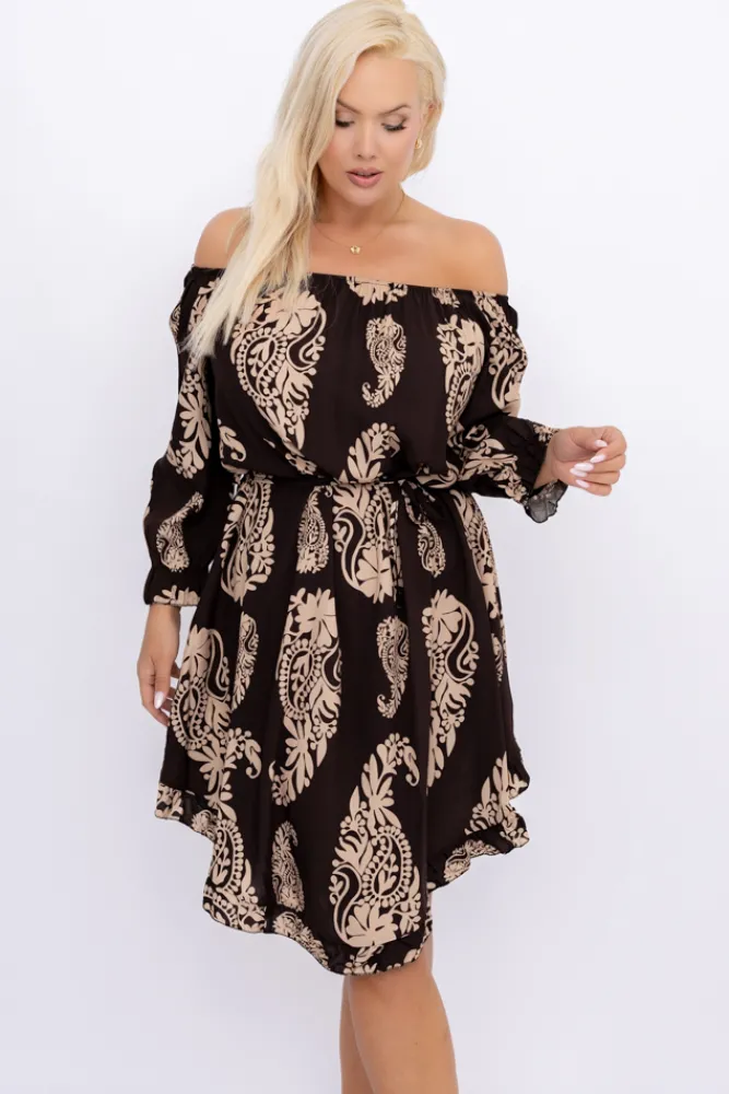 Włoski Sukienka w kwiaty VOMI Wzór 8