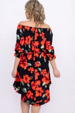 Włoski Sukienka w kwiaty VOMI Wzór 5