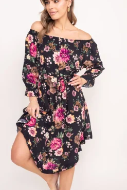 Włoski Sukienka w kwiaty VOMI Wzór 3