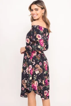 Włoski Sukienka w kwiaty VOMI Wzór 3