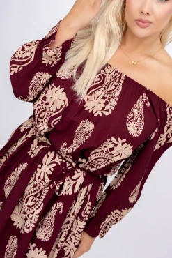 Włoski Sukienka w kwiaty VOMI Wzór 12