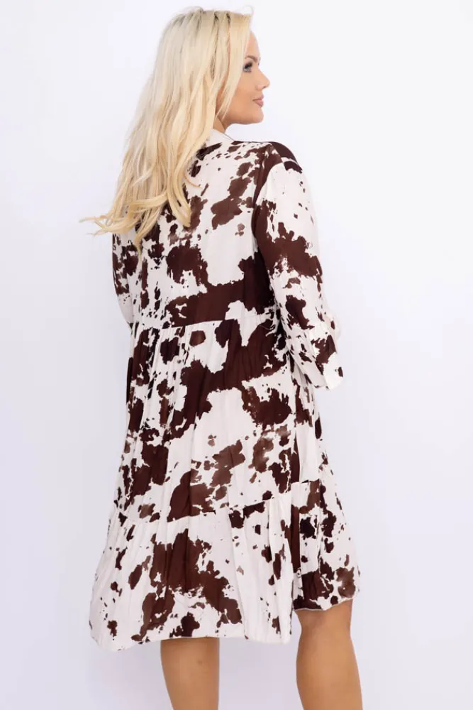 Włoski Sukienka z falbaną HERIA Wzór 2