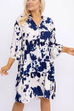 Włoski Sukienka z falbaną HERIA Wzór 3