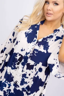 Włoski Sukienka z falbaną HERIA Wzór 3