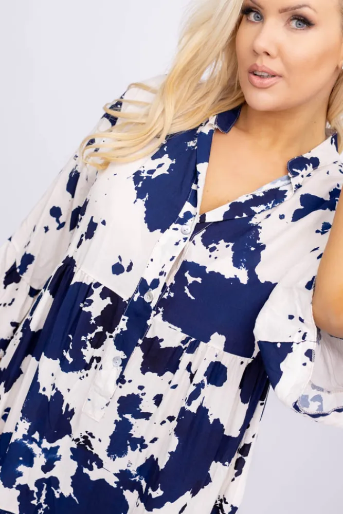 Włoski Sukienka z falbaną HERIA Wzór 3