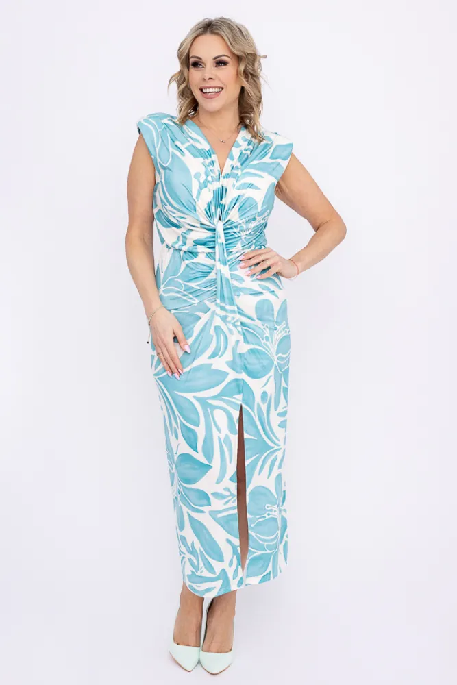 Włoski Sukienka z marszczeniem KLOE Wzór 4