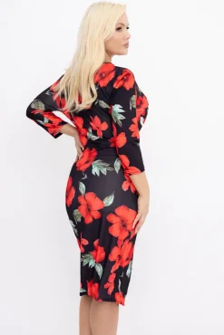 Włoski Sukienka z marszczeniem SIMPOZI Wzór 2