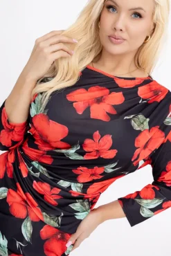 Włoski Sukienka z marszczeniem SIMPOZI Wzór 2