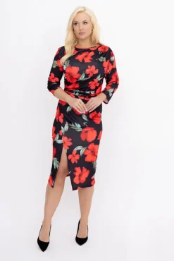 Włoski Sukienka z marszczeniem SIMPOZI Wzór 2