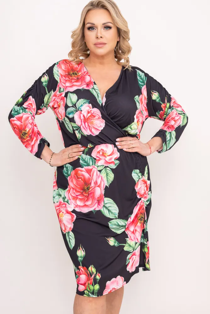 Polski Sukienka z marszczeniem VENUI Wzór 3