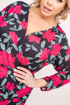 Polski Sukienka z marszczeniem VENUI Wzór 4