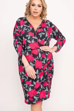 Polski Sukienka z marszczeniem VENUI Wzór 4