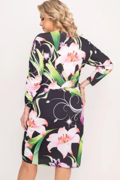 Polski Sukienka z marszczeniem VENUI Wzór 1