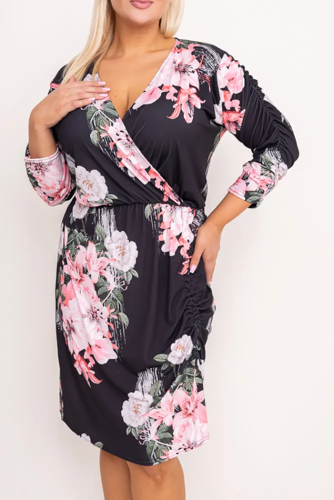 Polski Sukienka z marszczeniem VENUI Wzór 5