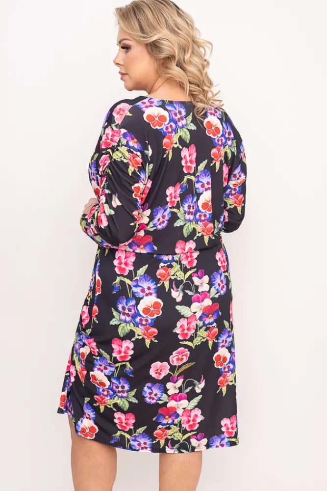 Polski Sukienka z marszczeniem VENUI Wzór 2