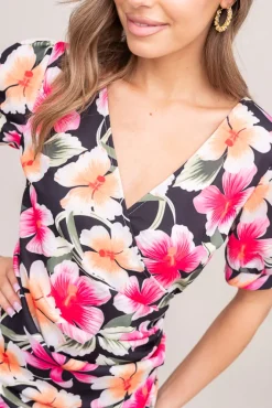 Włoski Sukienka z marszczeniem XIOPI Wzór 1