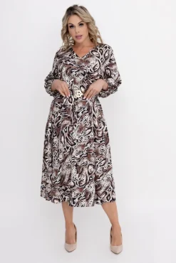 Włoski Sukienka z paskiem VERBIO Wzór 2