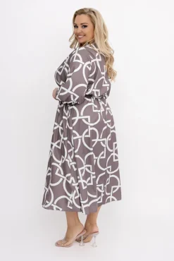 Włoski Sukienka z paskiem VERBIO Wzór 3