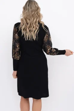 Polski Sukienka z przezroczystymi rękawami KALBI Wzór 6