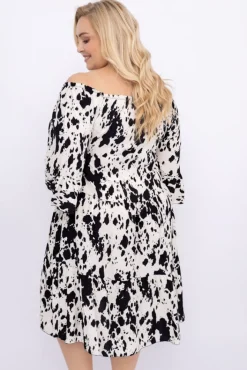 Włoski Sukienka z wiązanym dekoltem HESTIA Wzór 4