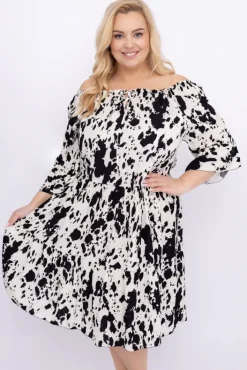 Włoski Sukienka z wiązanym dekoltem HESTIA Wzór 4