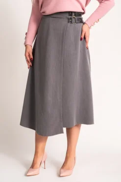 Włoski Szara Spódnica VELEMY