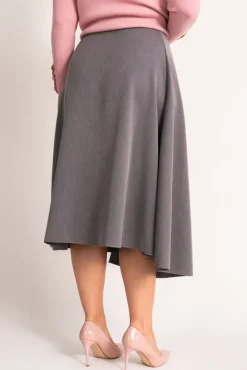Włoski Szara Spódnica VELEMY