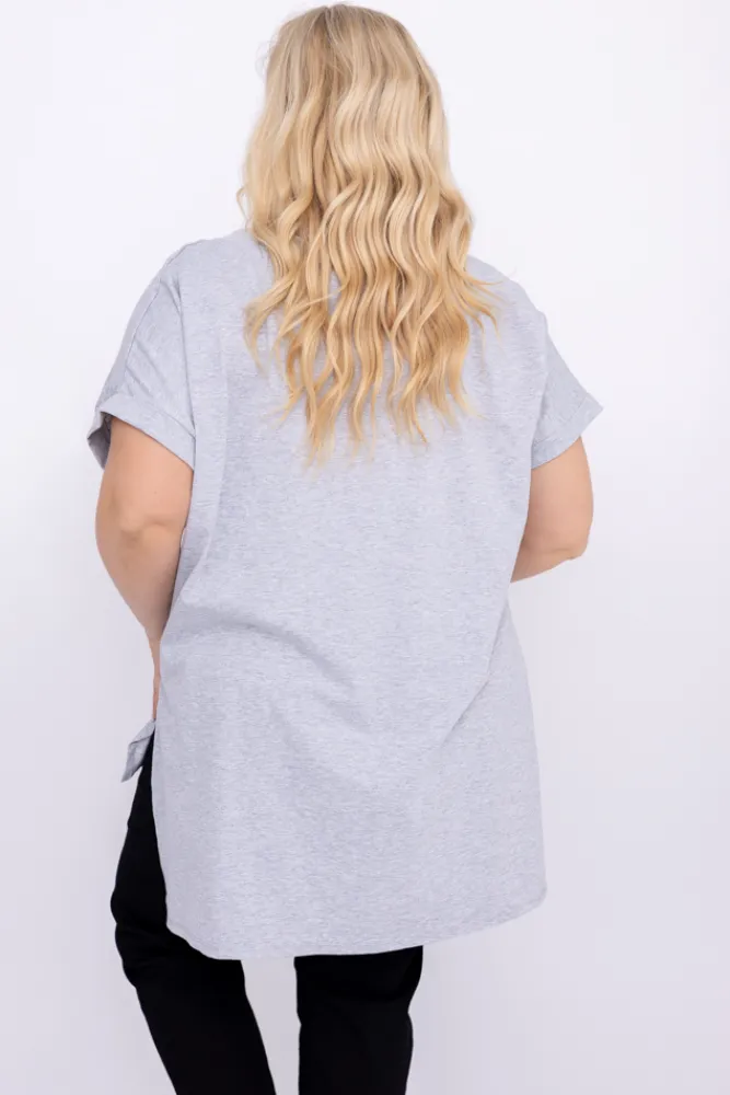 Damskie Włoski Szara Tunika MALTIZI