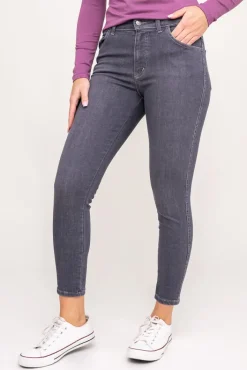 Damskie Polski Szare Spodnie jeansowe SENVI 7/8