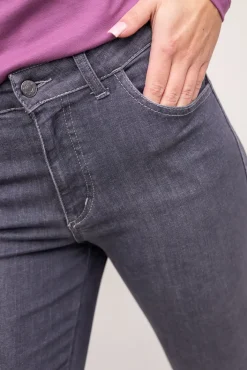 Damskie Polski Szare Spodnie jeansowe SENVI 7/8