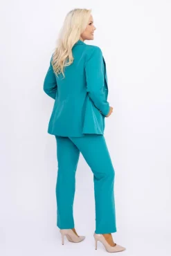Damskie Polski Szmaragdowy Garnitur jednorzędowy LENTURI