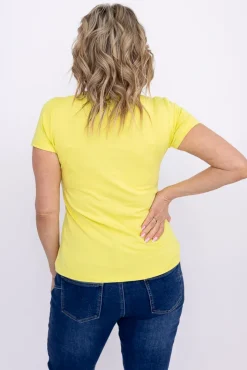 Damskie Polski Żółta Bluzka GELDI