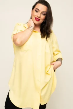 Damskie Włoski Żółta Koszula SIRIN