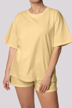 Polski Żółta Piżama z szortami BLISS
