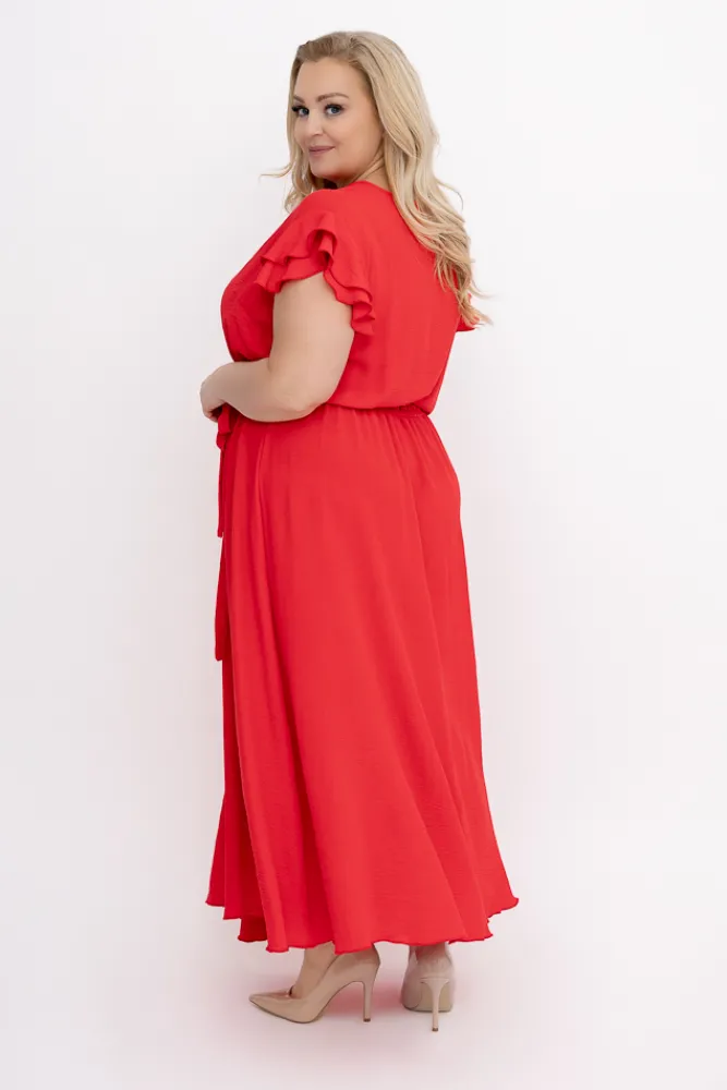 Polski Truskawkowa Sukienka BLANCY