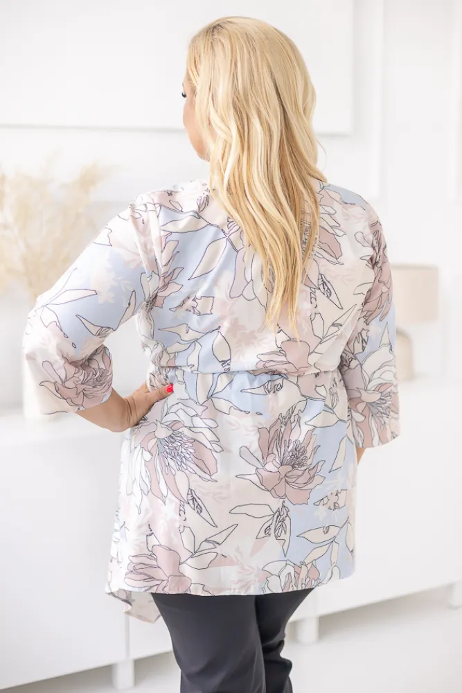 Damskie Polski Tunika asymetryczna CLARIN Wzór 1