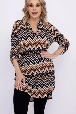 Damskie Włoski Tunika z paskiem YBURI Wzór 14