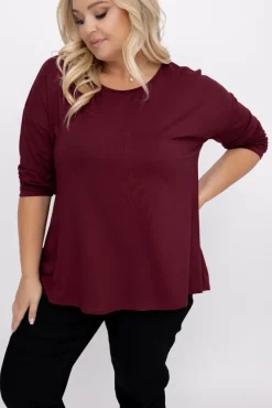 Damskie Włoski Wiśniowa Bluzka DEFENTO