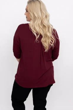 Damskie Włoski Wiśniowa Bluzka DEFENTO