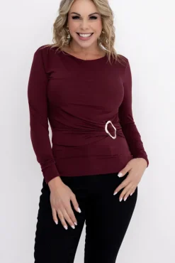Damskie Włoski Wiśniowa Bluzka NEQTI