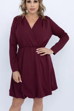 Włoski Wiśniowa Sukienka MILTERI