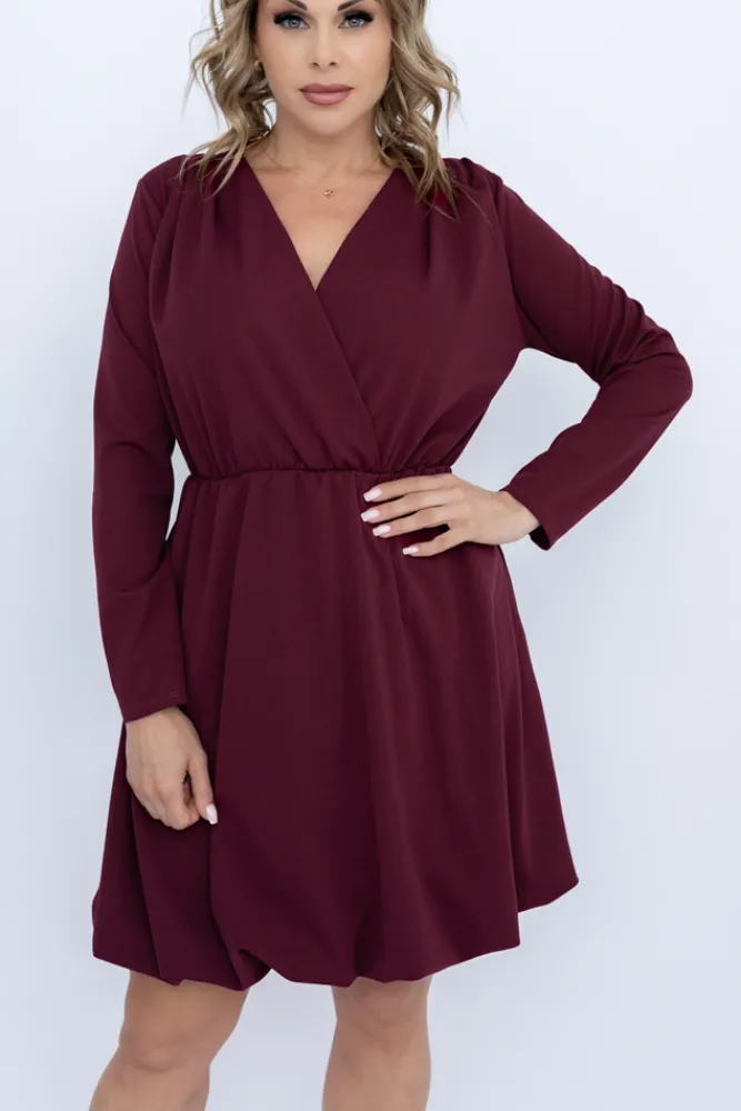 Włoski Wiśniowa Sukienka MILTERI