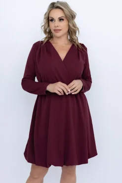 Włoski Wiśniowa Sukienka MILTERI