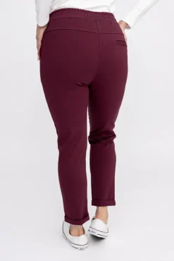 Damskie Włoski Wiśniowe Spodnie dresowe DAFNE