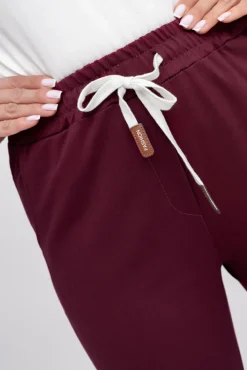 Damskie Włoski Wiśniowe Spodnie dresowe DAFNE