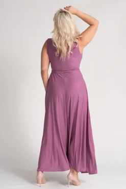 Polski Wrzosowa Sukienka FIANCO Maxi