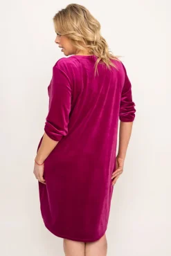 Polski Wrzosowa Sukienka welurowa DEMY